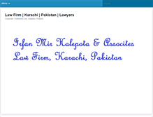 Tablet Screenshot of irfanlaw.com
